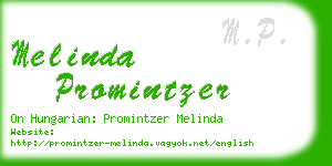 melinda promintzer business card